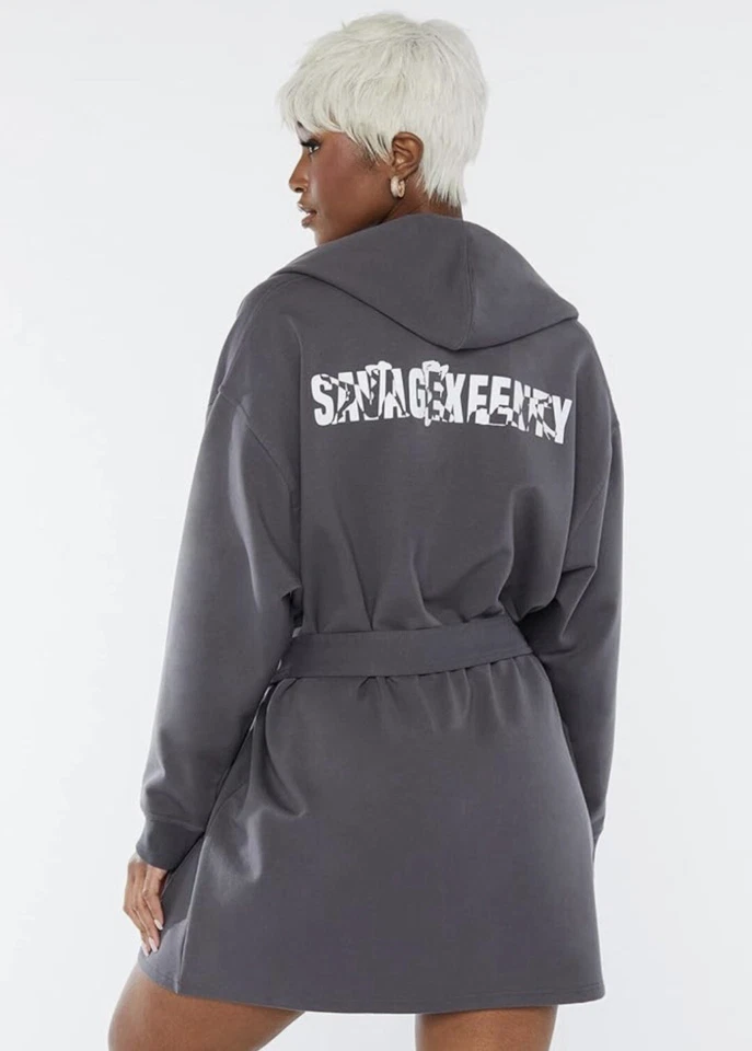 Bata corta gráfica Savage X Fenty para mujer Showgirl talla S/XS Foto 3 de 4