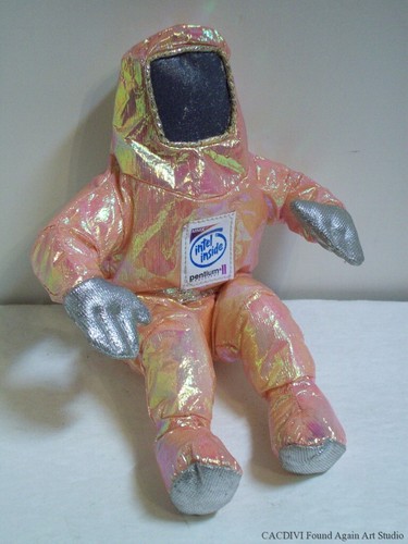 Figura de astronauta de peluche rosa Intel Pentium Inside Spaceman Bunny People de colección - Imagen 3 de 9