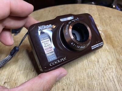 Nikon COOLPIX S31 10.1MP Digital CCD Camera Brown RARE Tested