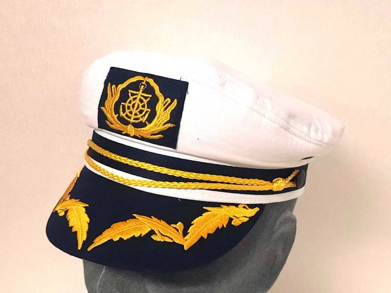 Sailor Cappello Lana Marinaio Visiera Cappello Marinaio Nero