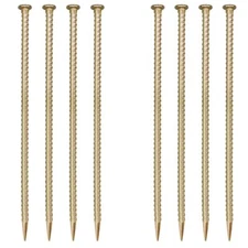 16 Inch Rebar Stakes (8 Pack)- 0.5 Inch Diameter Galvanized Steel Ground Anch...