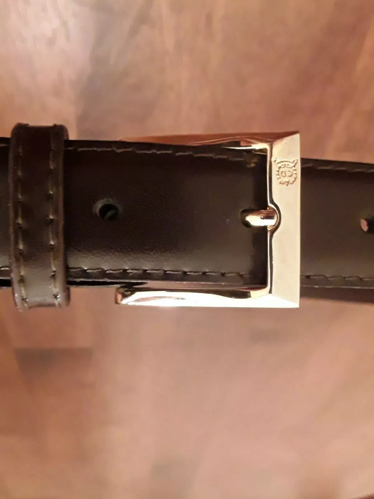 Boucle logo ceinture en cuir fendu unisexe vintage Christian Dior taille 42/105 Espagne