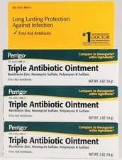 Triple Antibiotic Ointment, 0.5 Oz By Perrigo (PACK OF 3) New EXP:02/2026
