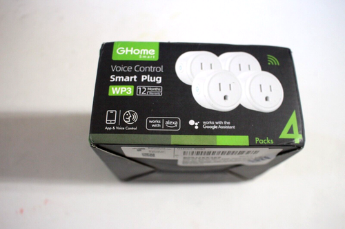 4-PACK GHOME VOICE CONTROL SMART PLUG WP3 - Picture 2 of 5