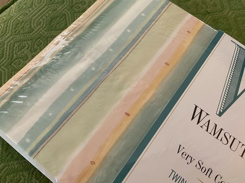 NEW VINTAGE WAMSUTTA WATERLINE STYLE TWIN FLAT SHEET COLLIER CAMPBELL COLLECTION - Picture 4 of 7