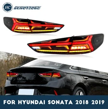 HCmotion For Hyundai Sonata 2018-2019 LED Tail Light Smoked Assembly Rear Lamp