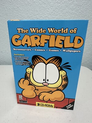 2005 Wide World of Garfield Screensavers Comics Games Etc PC CD ROM New Sealed