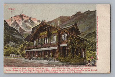 Emile Egger Chalet Switzerland Vintage Postcard