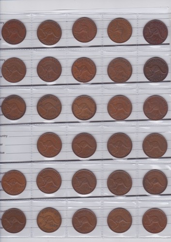 CB3534) Australia 1911 – 1964 Penny Collection in new Renniks coin album. - Bild 2 von 4