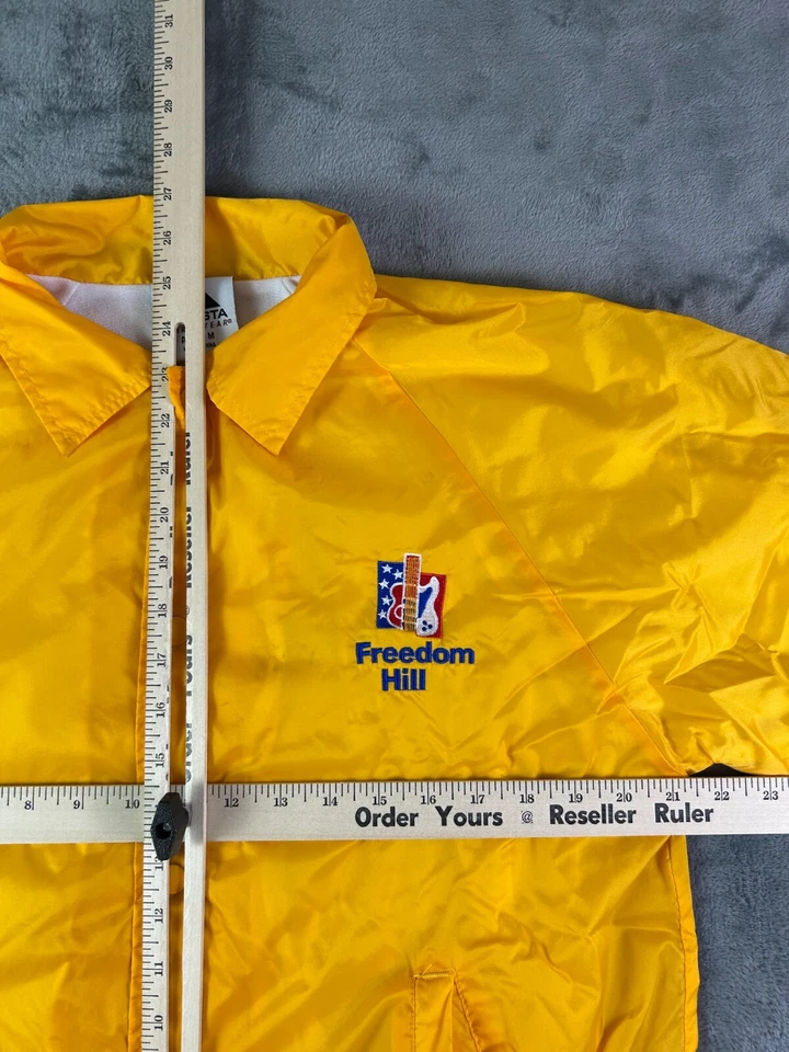 Vintage Freedom Hill Yellow Coaches Windbreaker Jacket M Augusta USA Patch 80s - Image 4 of 4
