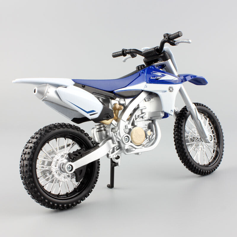 Moto de Ferro Trilha Miniatura Yamaha YZ450F 1:12 na Caixa Maisto