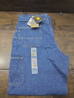 NWT Carhartt Flame Resistant FR Mens Blue Jeans 38 x 34