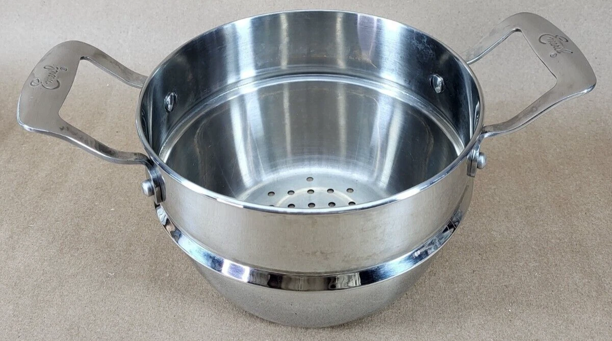 Emeril Stainless 7.5 inch Steel Strainer/Steamer Pot Pan Insert Double Boiler