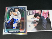 Ryan Sloan Mariners Auto Signed 2024 1st Bowman Chrome Refractor My 1st Bowman -
