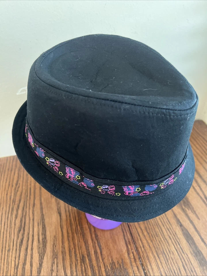 Monster High Black Fedora Hat 2014 Skull Bow Sparkle Costume Dress Up M/L New - Image 4 of 4