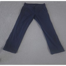 Kirkland Signature Pants Womens 16 Navy Straight Leg Nylon Stretch Travel Hiking