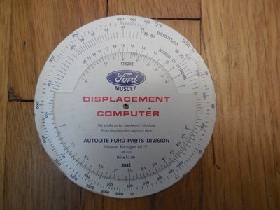 1969 1970 Ford Muscle Car Ratio Computer Dial Autolite Ratio Computer