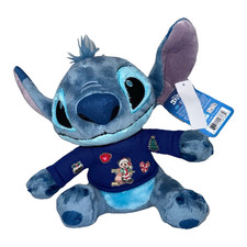 12" Disney Stitch In Mickey Mouse Sweater Unleash The Holidays Christmas Plush