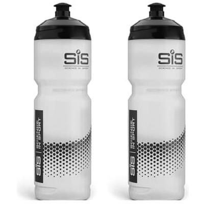 SIS Clear Sport Trinkflasche, Weithals Trinkflasche, transparent 2er Pack