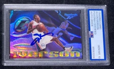 Allen Iverson 1997 Reebok Shoe "The Answer Debut" Signed Rookie Card Auto PSA 10