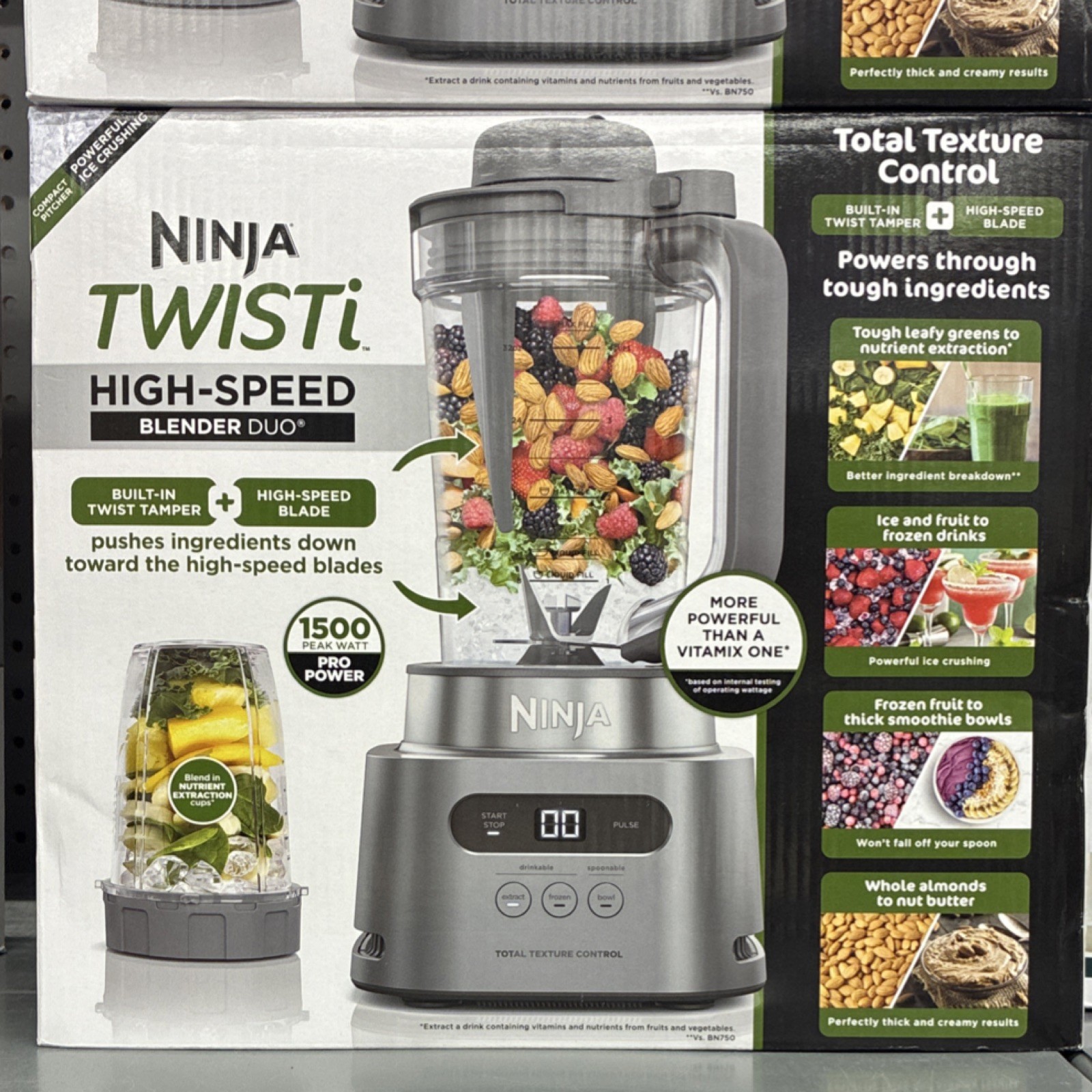 Ninja TWISTi High-Speed Blender Duo, 1500W, 34oz Pitcher, Auto-iQ, Twist Tamper