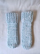 Handmade Super Chunky Thick Knitted Socks / Slipper/Bed Socks One Size Green