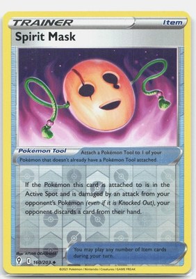 Spirit Mask Reverse Holo Uncommon SWSH07: Evolving Skies 160/203 NM