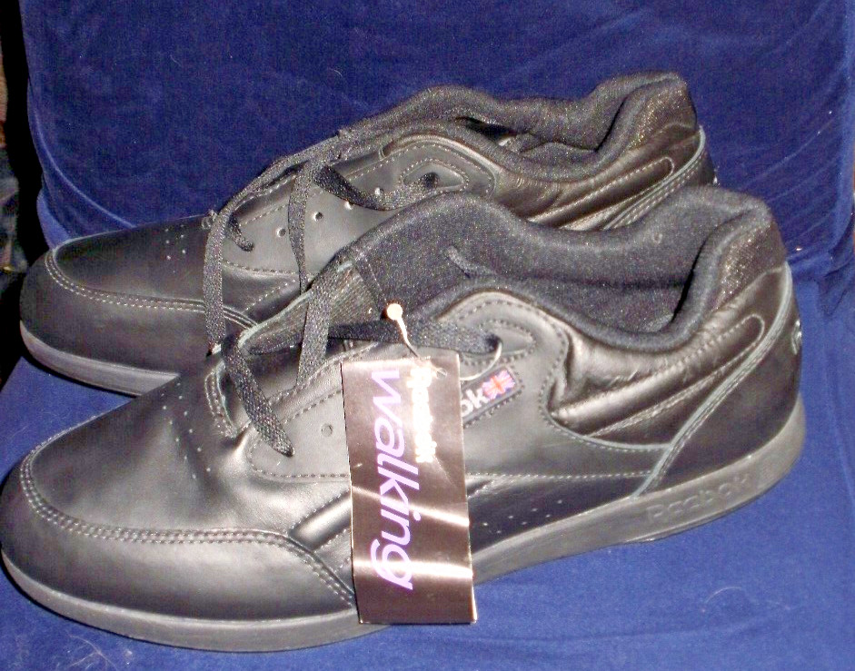 Reebok Walking Black Classic Casual Shoes Sneakers Size 11.5 RA-712KTS New W Tag