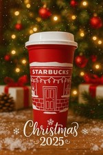 Starbucks Reusable Christmas Edition 2025 16oz Grande Cup Brand New Uk Stock