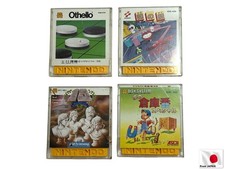 Lot of 4 Nintendo Famicom Disk System Game Othello 19 NEUN ZEHN etc JAPAN (E296)