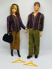 Vintage MOD 60’s Barbie & Ken Trailblazers Stripes Corduroy Outfits -NO DOLLS — photo 1