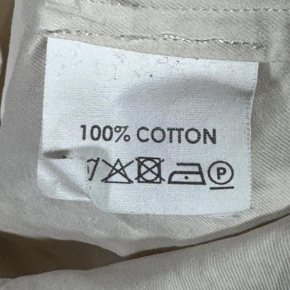 Рубашка мужская Dries Van Noten XS/S 46 бежевая хлопковая на пуговицах спереди универсальная с длинным рукавом - Изображение 4 из 4