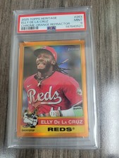 2025 Topps Heritage - Elly De La Cruz Chrome Orange Refractor 1/25 PSA 9 POP 1