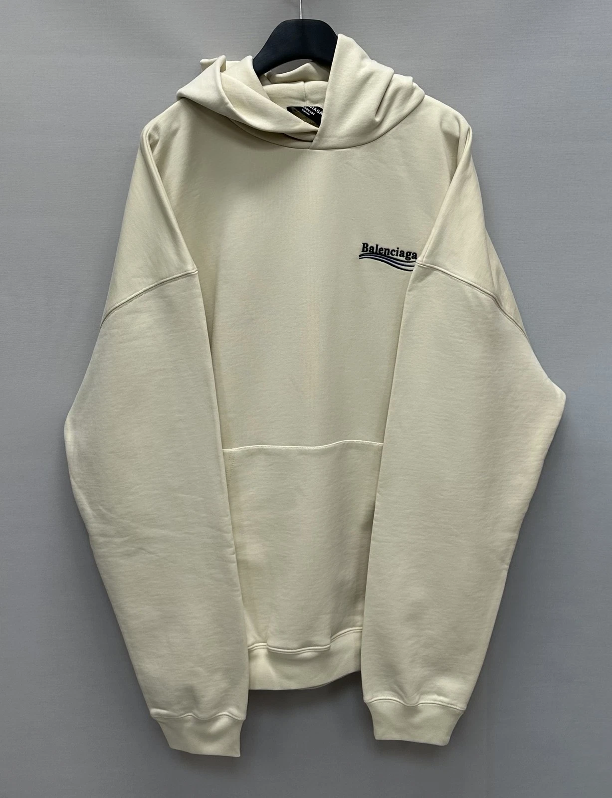 Felpa con cappuccio oversize ricamata logo campagna politica Balenciaga 120 133524776