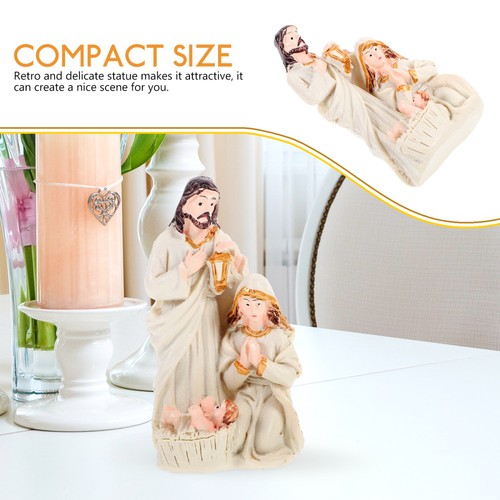 Estatua religiosa de mesa Jesús nacido adorno figura - Imagen 10 de 12