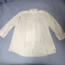 Vintage Chaplin Formal Tuxedo Shirt XL 32-33 White Mens Dress - Former Rental