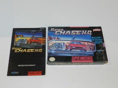 Super Chase H.Q. Super Nintendo SNES Empty Original box + Manual Booklet Only HQ