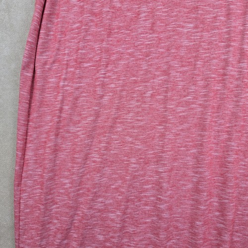 MAX STUDIO Womens Heathered Pink Ruffle Maxi Dress Sz L Jersey Knit Boho - Picture 16 of 21