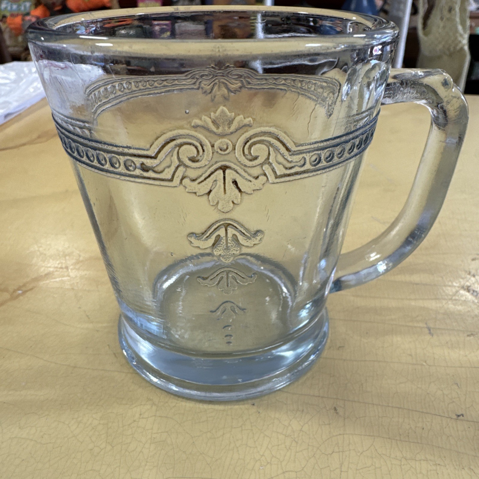 Vintage Fire King Sapphire Blue Philbe Mug Depression Glass Anchor-Hocking 1940s