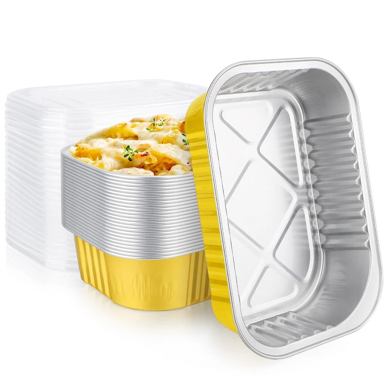 Aluminum Foil Bread Loaf Pans with Lids