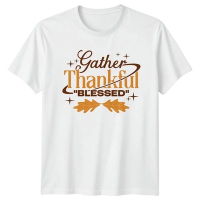 Gather Thankful Blessed T-Shirt Herbst Ernte Erntedank Geschenk für Sie und Ihn
