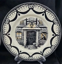 Set of 4 Royal Stafford Halloween 1666 Haunted House 11" Dinner Plates NEW~READ 