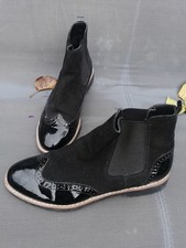 Budapester Lack/Leder Stiefeletten, Gr. 40