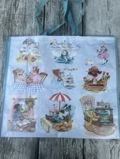 BLUE Reusable Shopping Bag Tote Dogs Doggie Dogs of the World Colors⛱️