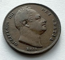 1831 Farthing - William IV British Copper Coin*C-548