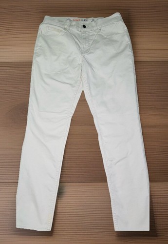 St Johns Bay Mens Temp Flex Jeans Size 30 X 30 Slim Fit Off White