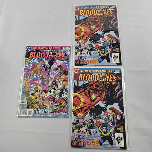 2 New Titans Annual #9 DC Comics Team Titans Annual Bloodlines Deathstorm #1 GC