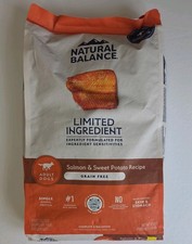 Natural Balance Adult Dog Salmon Sweet Potato Ltd. Ingred Dog Food 12lb EXP 8/27