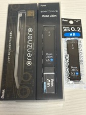 Pentel Orenz Nero 0.2 Mechanical Pencil Set Ain Lead Refills Eraser Japan