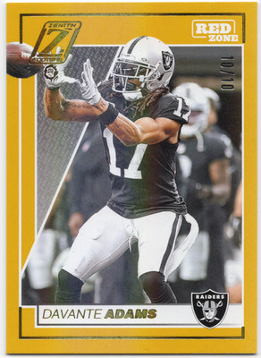 2024 Panini Zenith - Davante Adams 10/10 Gold Red Zone Rams Raiders Packers
